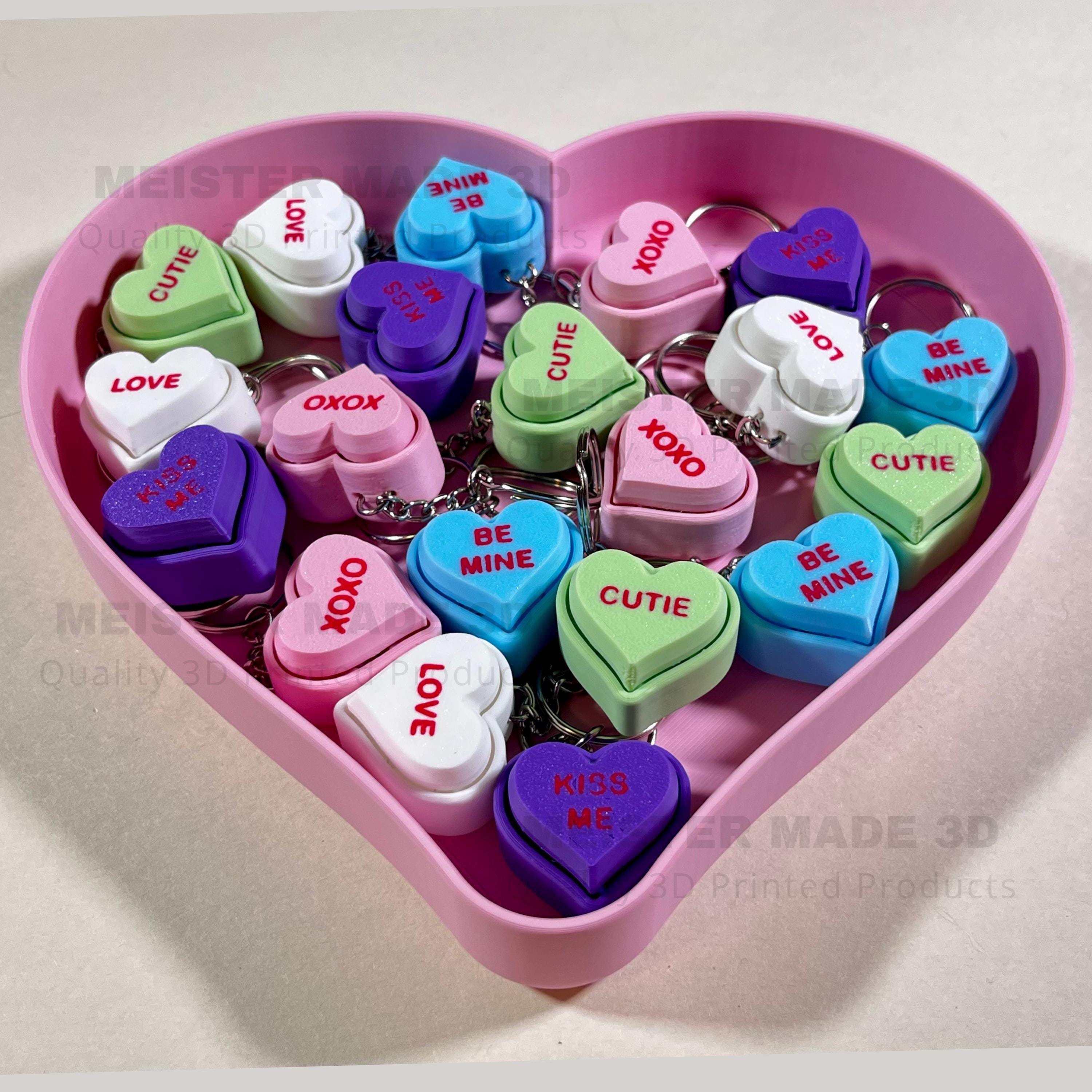 Heart Shaped Dish, Valentines day, Valentines gifts, fidget clickers, ADHD, decorative, gifts for her, romantic, gift display, key holders