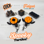 Halloween Turtle Fidget Clicker Keychains