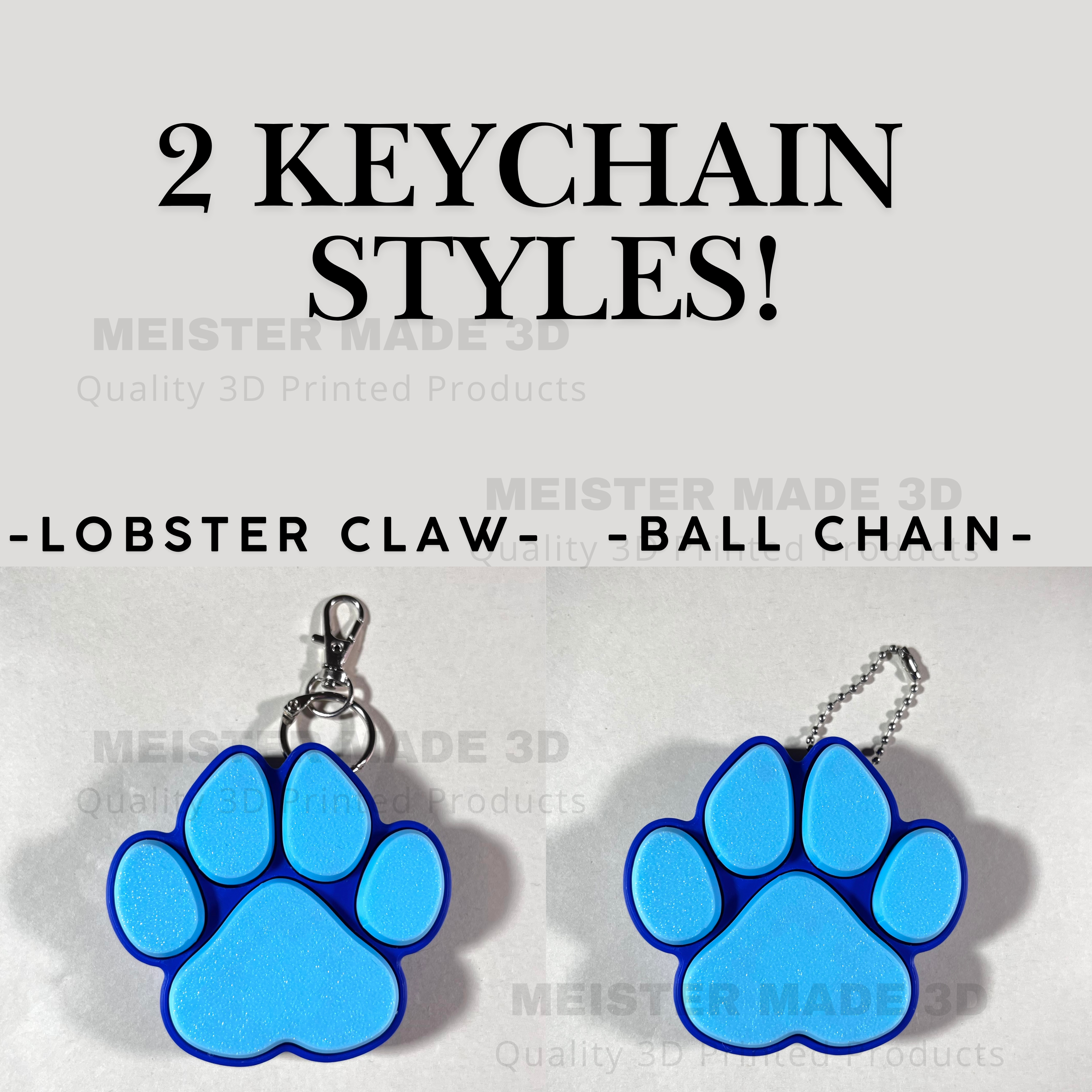 Dog/Cat Paw Fidget Clicker Keychain