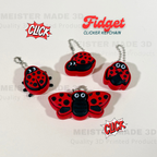 Ladybug Fidget Clicker Keychain