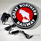 Great Northern LED Illuminated Train Sign