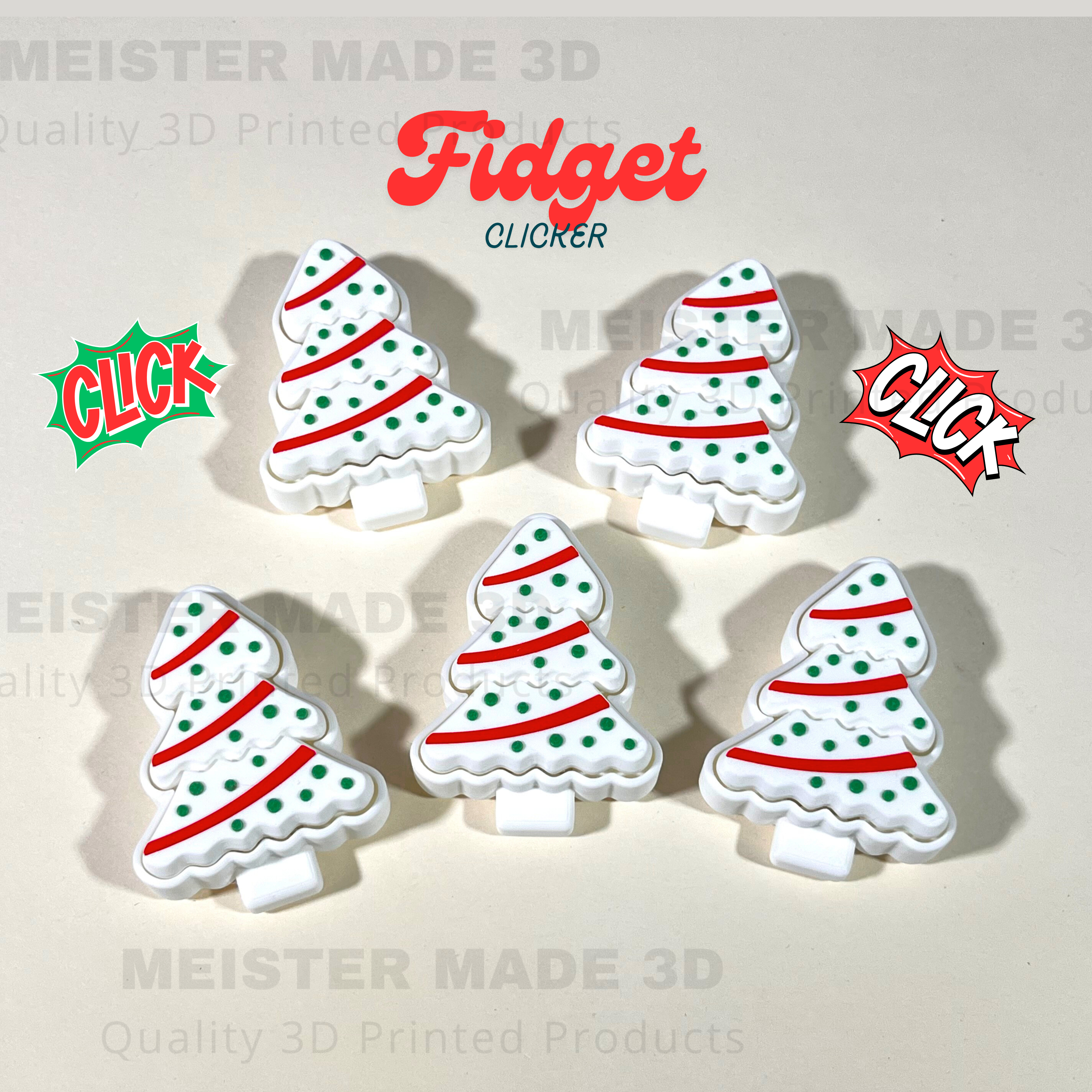Little Debbie Christmas Tree Inspired Fidget Clicker