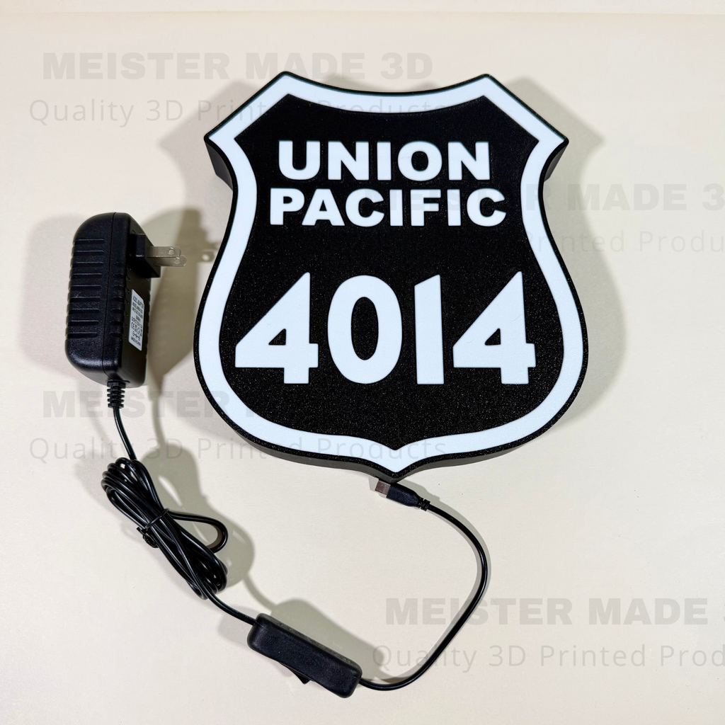 Union Pacific Big Boy 4014 Shield LED Illuminated Train Sign