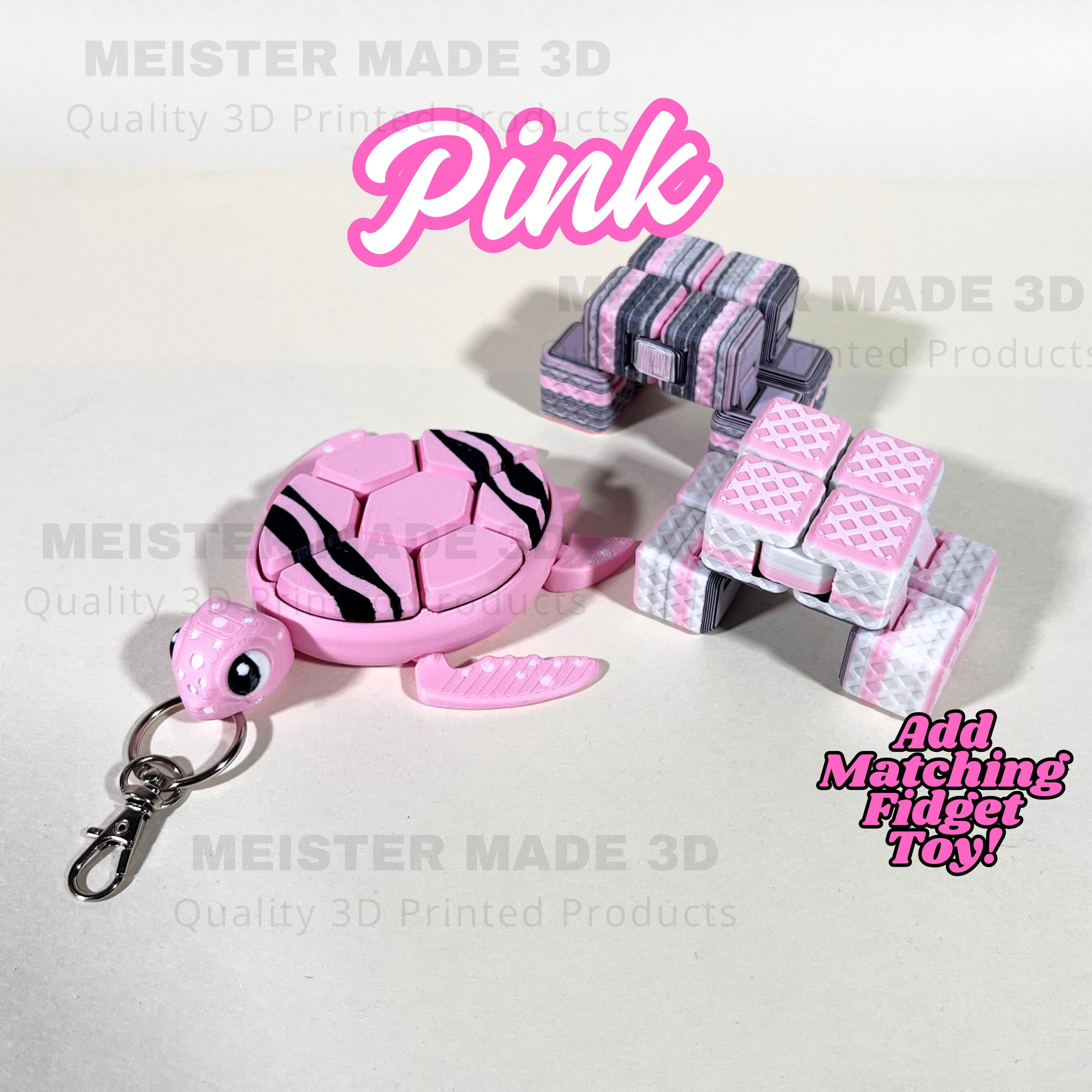 Turtle Fidget Clickers, Crayon Series, Desktop and Keychains, Sensory Toy, Autism, ADHD, Stress, Anxiety Relief, ASMR, cute fidget toys