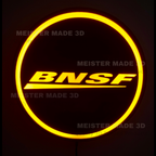 Burlington, Northern, Santa Fe, light up sign, railroad sign, train gift, LED signs, illuminated sign, train enthusiast, gift for RR lover