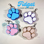 Dog/Cat Paw Fidget Clicker Keychain