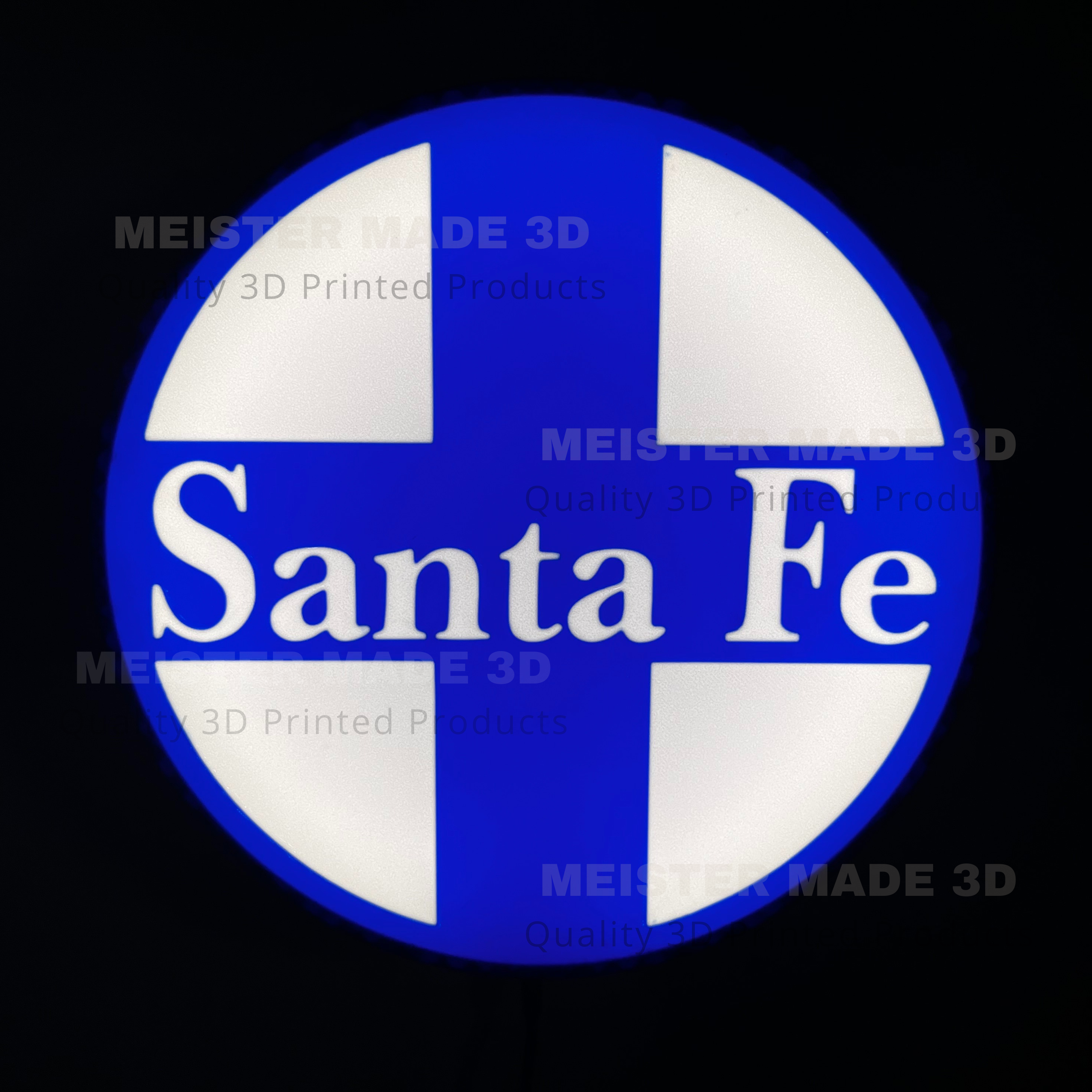Santa Fe light up sign, illuminated railroad sign, train gift, LED signs, illuminated sign, train enthusiast, gift for railroad enthusiast