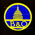 B&O LED Illuminated Train Sign