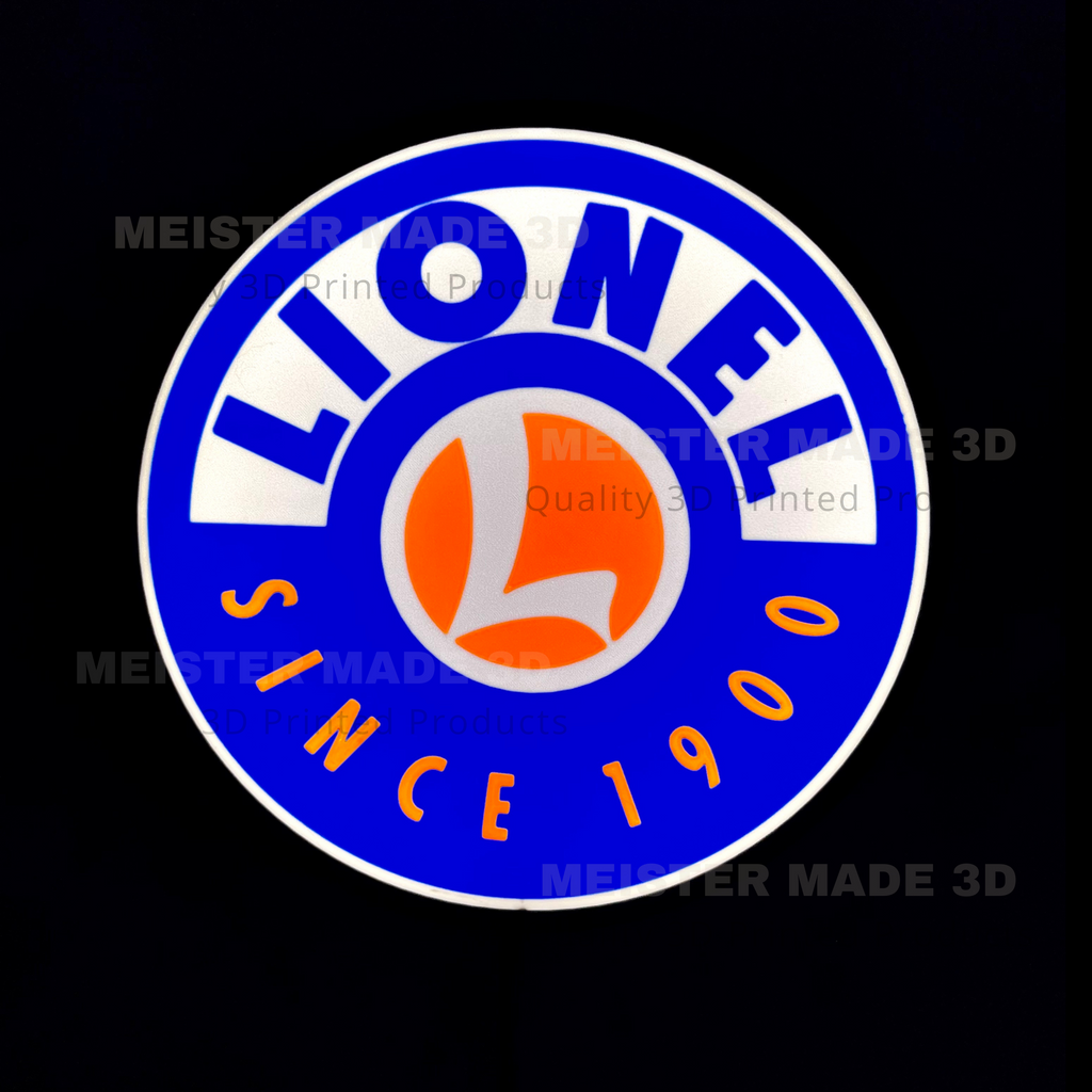 Lionel, light up sign, Railroad sign, train gift, LED signs, illuminated sign, train enthusiast, gift for railroad lover, railroad gifts