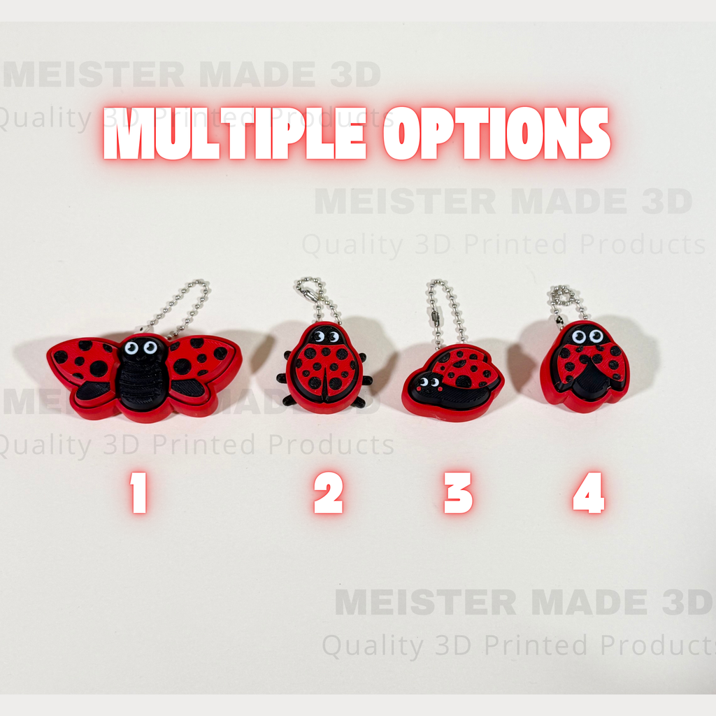 Ladybug Fidget Clicker Keychain