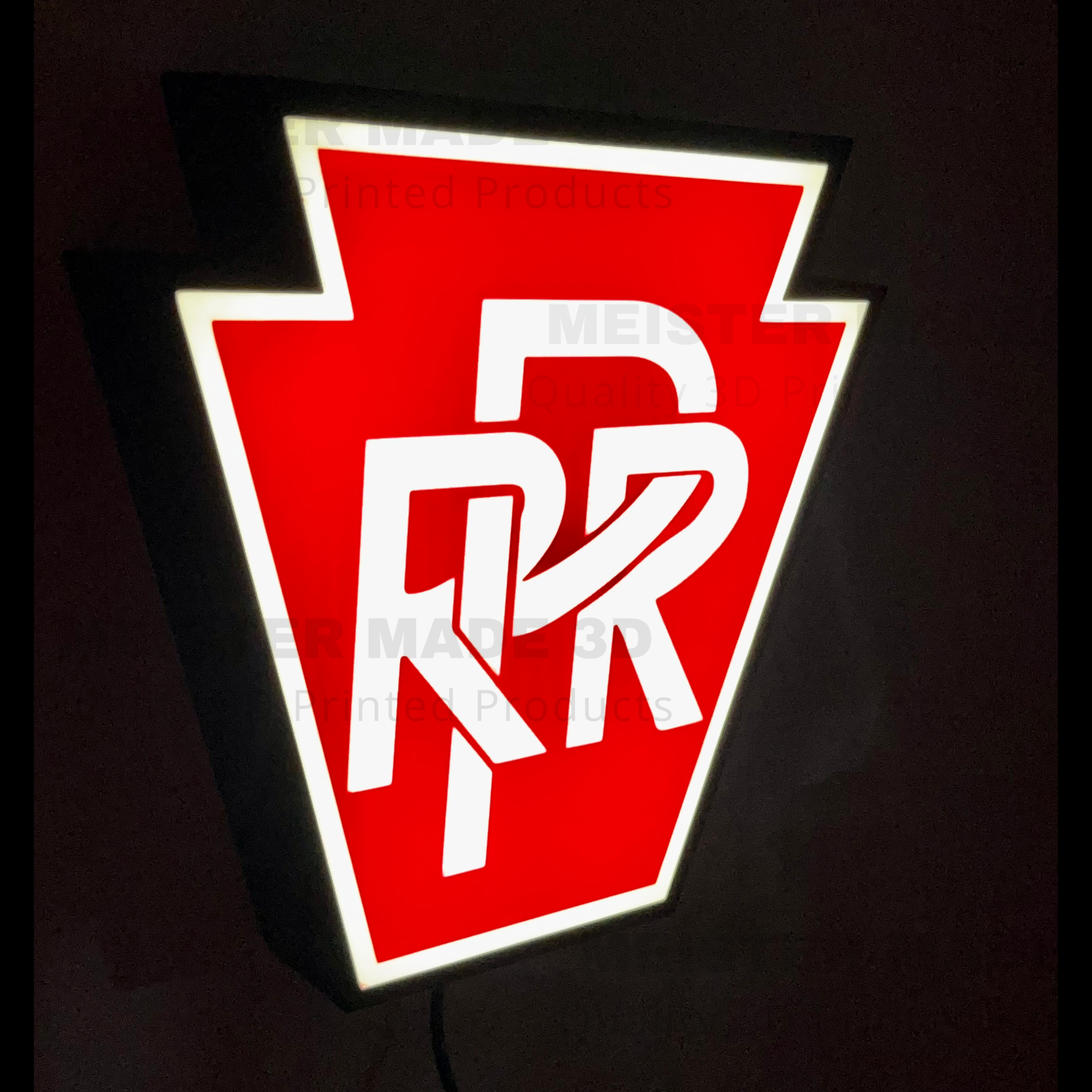 Pennsylvania light up sign, Railroad sign, train gift, LED signs, illuminated sign, train enthusiast, gift for railroad lover, PRR