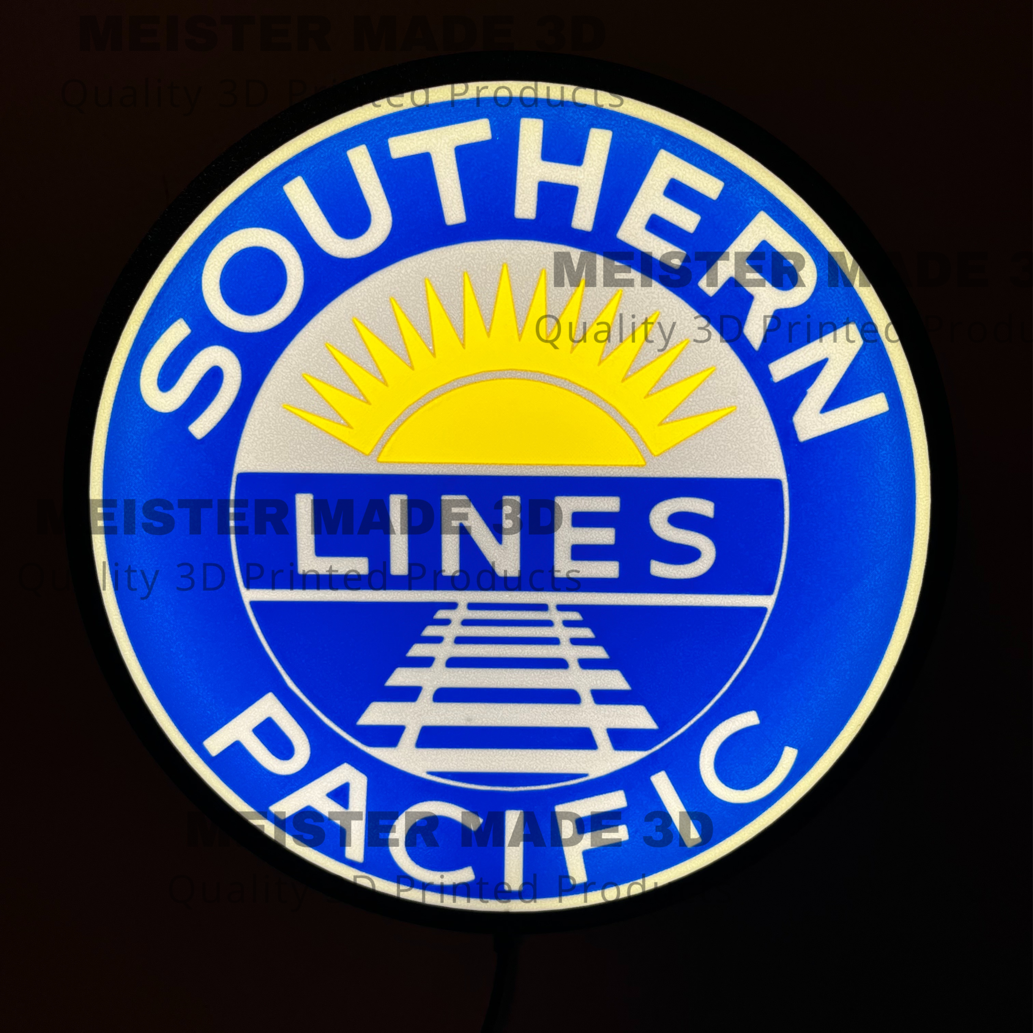 Southern, Pacific, LED Illuminated Train Sign