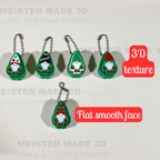 Christmas Gnome Fidget Clicker Keychain