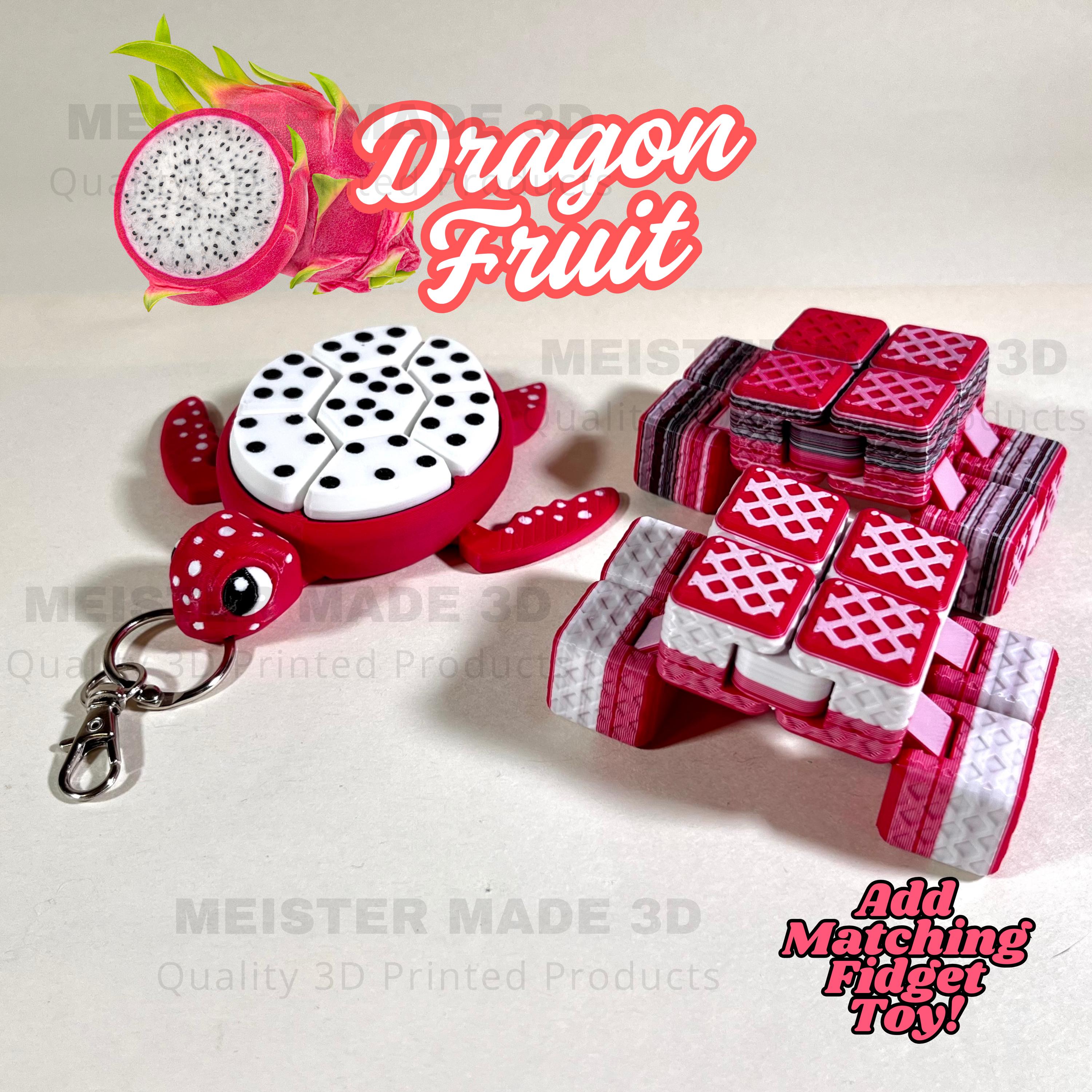Turtle Fidget Clickers, Fruit Series, Desktop and Keychains, Sensory Toy, Autism, ADHD, Stress, Anxiety Relief, ASMR, cute fidget toys