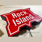 Rock Island LED Illuminated Train Sign