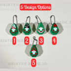 Christmas Gnome Fidget Clicker Keychain