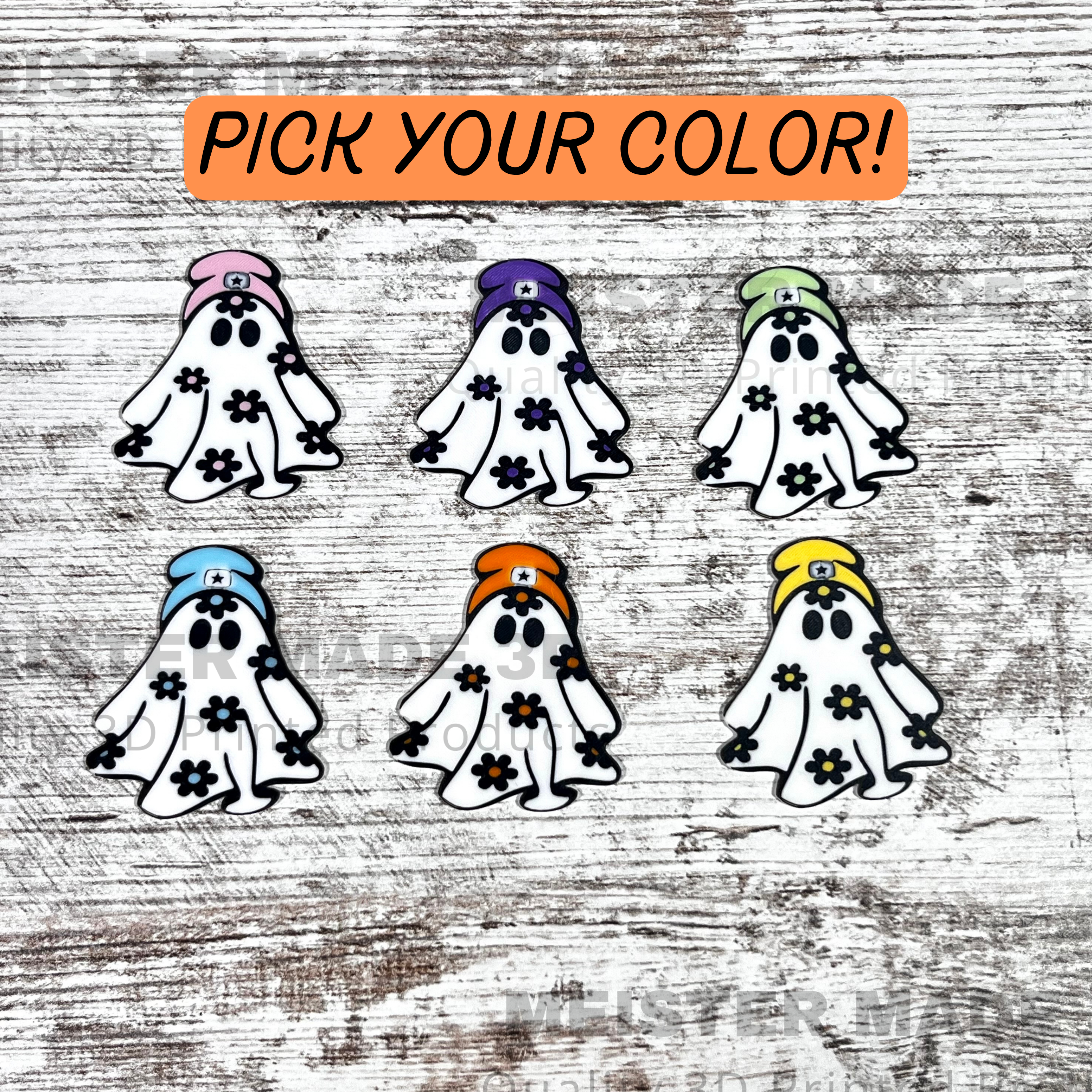 Cute ghost with colored beanie Stanley straw buddy topper,  Stanley Accessories, trending tumbler accessories, cute fall gifts, Halloween