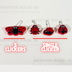 Ladybug Fidget Clicker Keychain