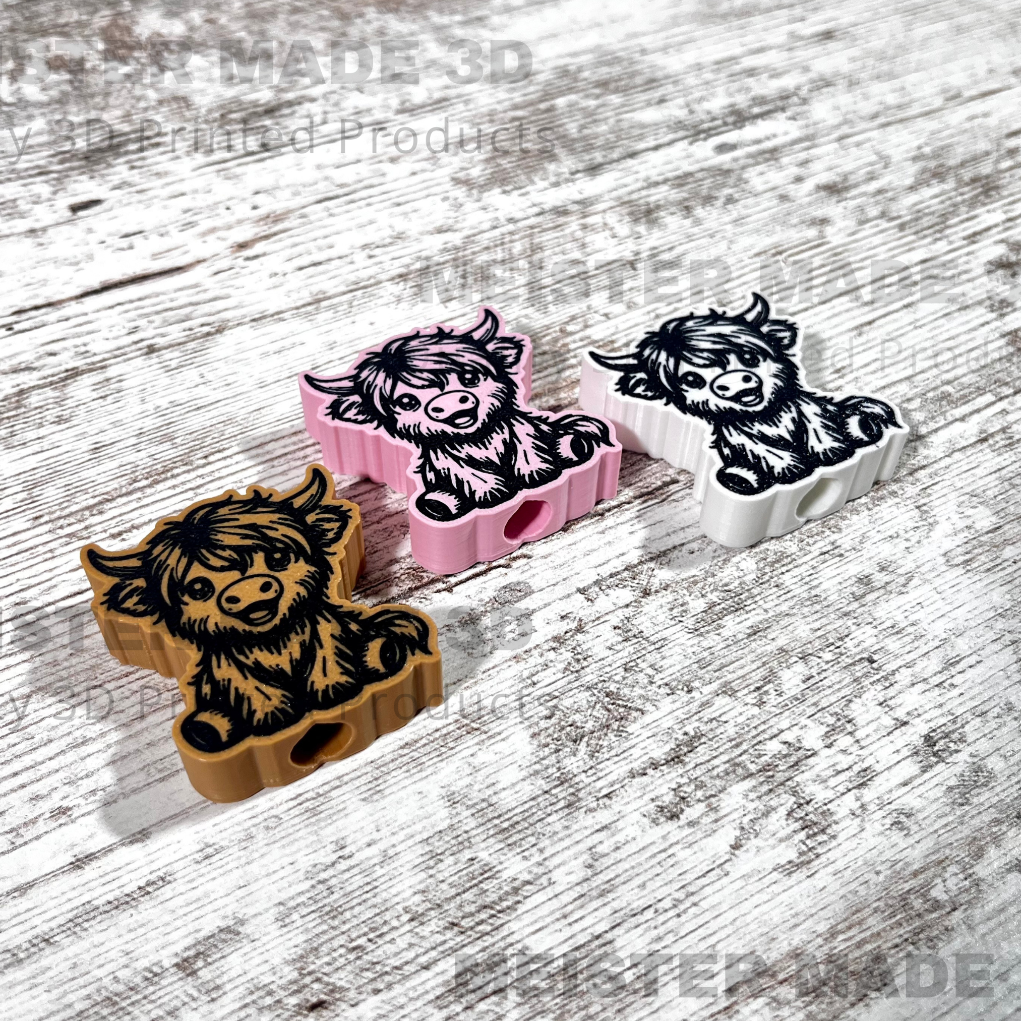 Highland Cow Stanley Tumbler Straw Buddy/Straw Topper available in multiple colors