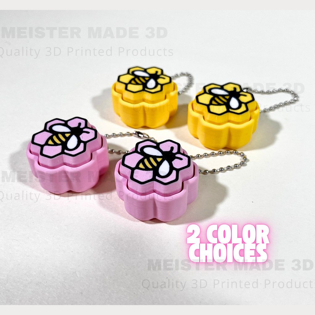 Bumble Bee Fidget Clicker Keychain