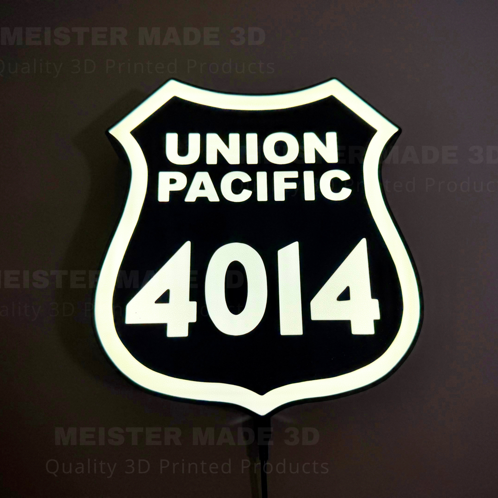 Union Pacific Big Boy 4014 Shield LED Illuminated Train Sign