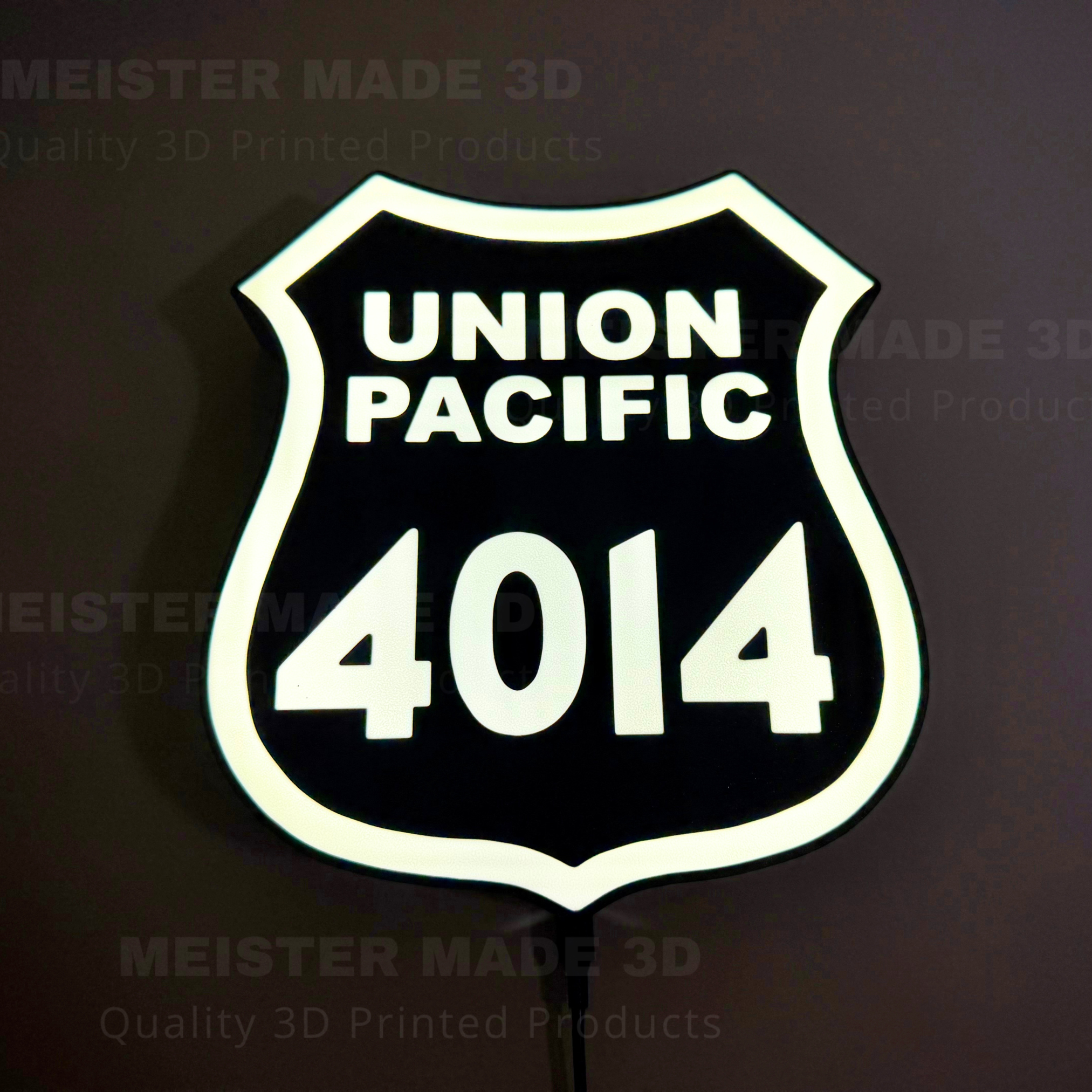Union Pacific Big Boy 4014 Shield LED Illuminated Train Sign