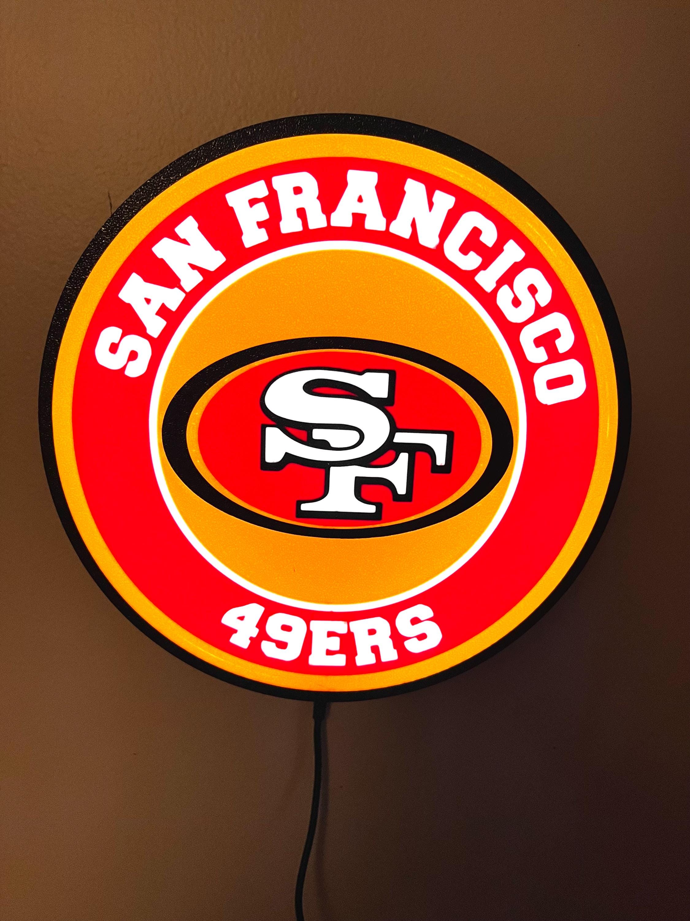 San Francisco Light Up Sign, Football, 49, LED Sign, gift for football lover, illuminated sign, sports gifts, trending sports gifts,