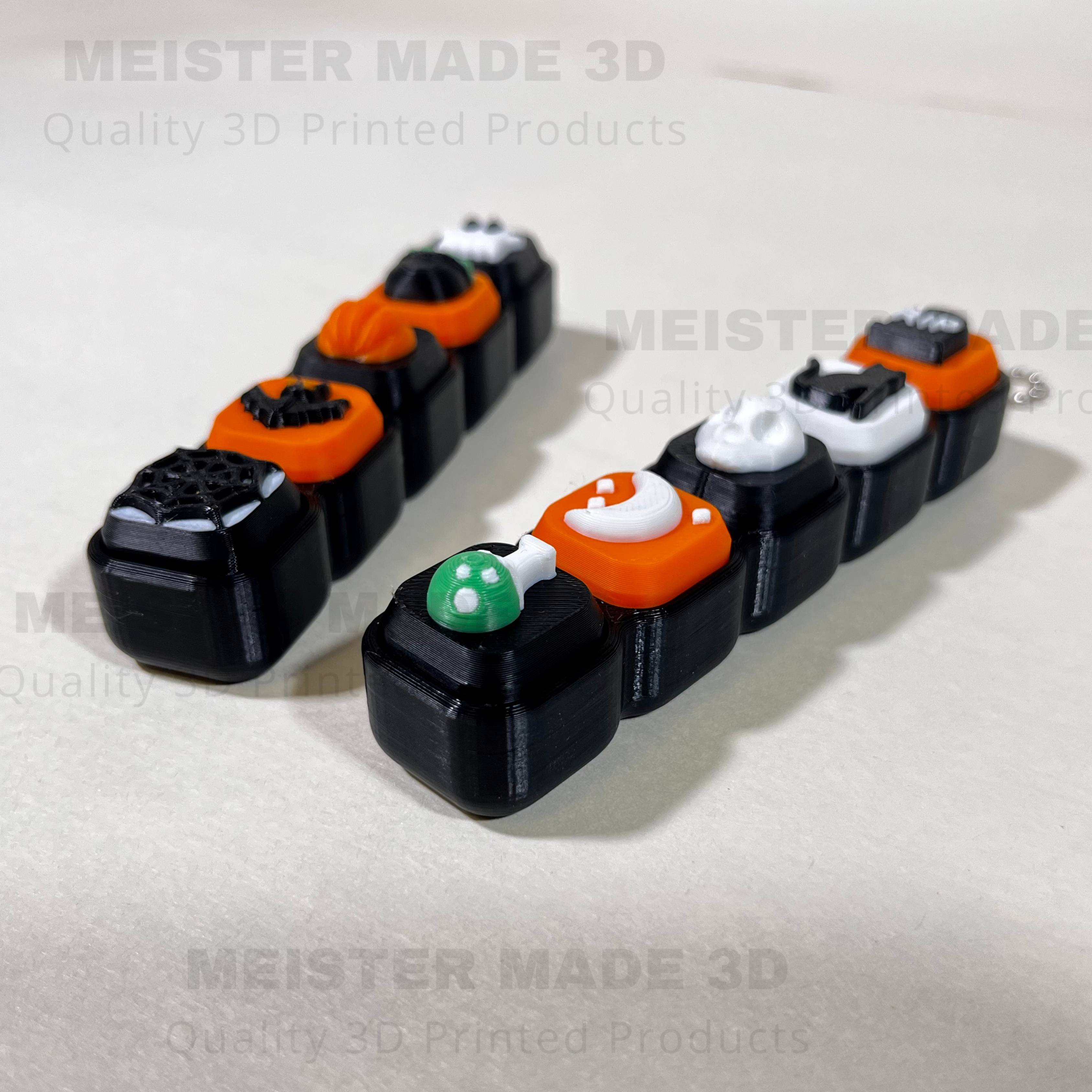 Halloween Fidget Clicker Keychain Sensory Toy with 3D touch and feel icons