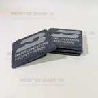 Close-up of a 4-piece Burlington Northern engraved slate coaster set with natural stone edges, ideal for railroad collectors, train enthusiasts, and unique home décor.