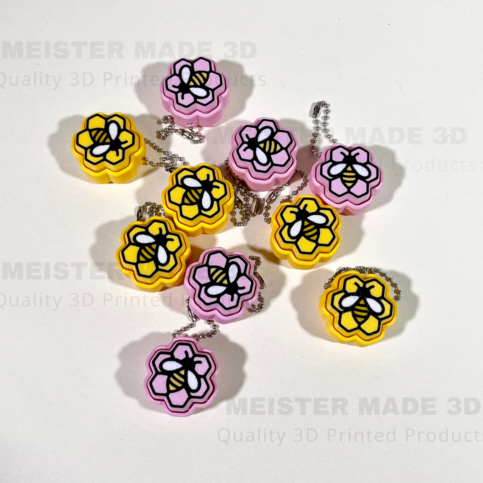 Bumble Bee Fidget Clicker Keychain