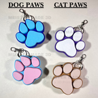 Dog/Cat Paw Fidget Clicker Keychain
