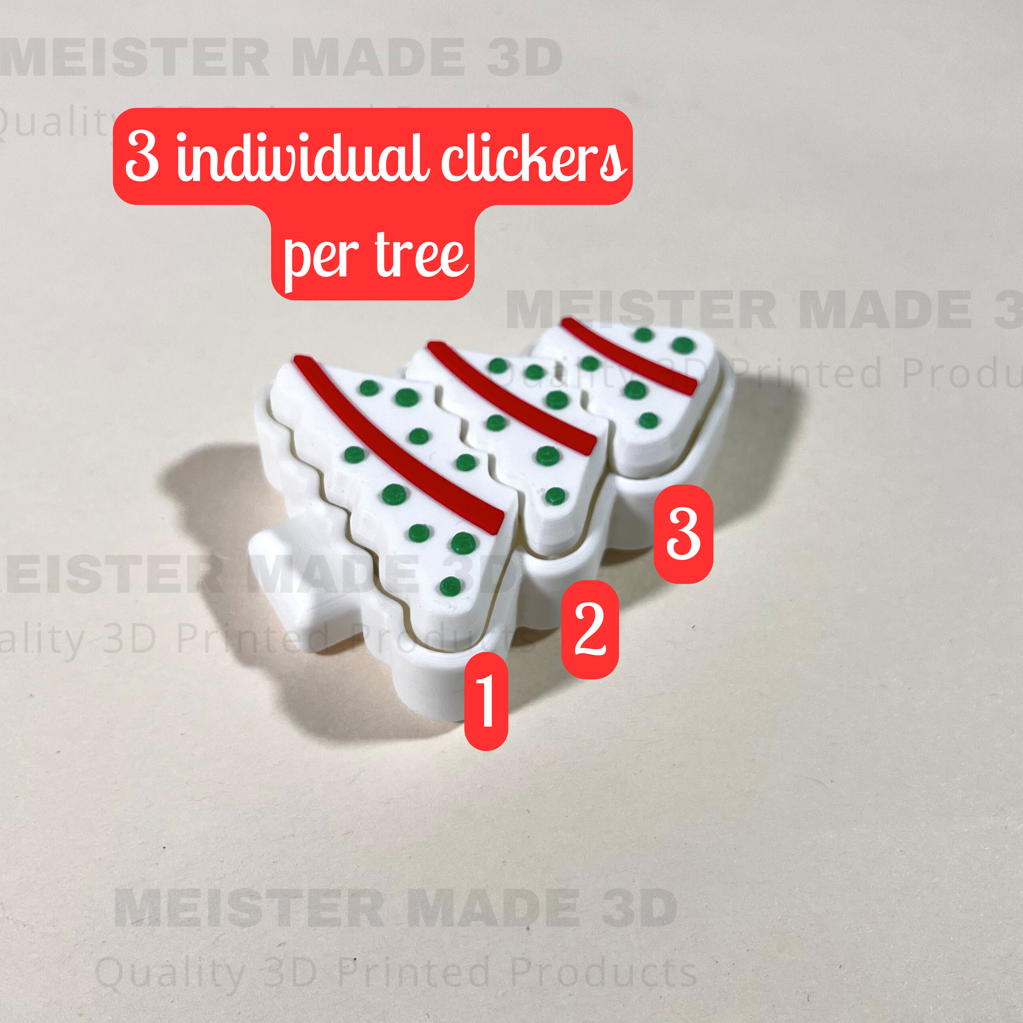 Little Debbie Christmas Tree Inspired Fidget Clicker