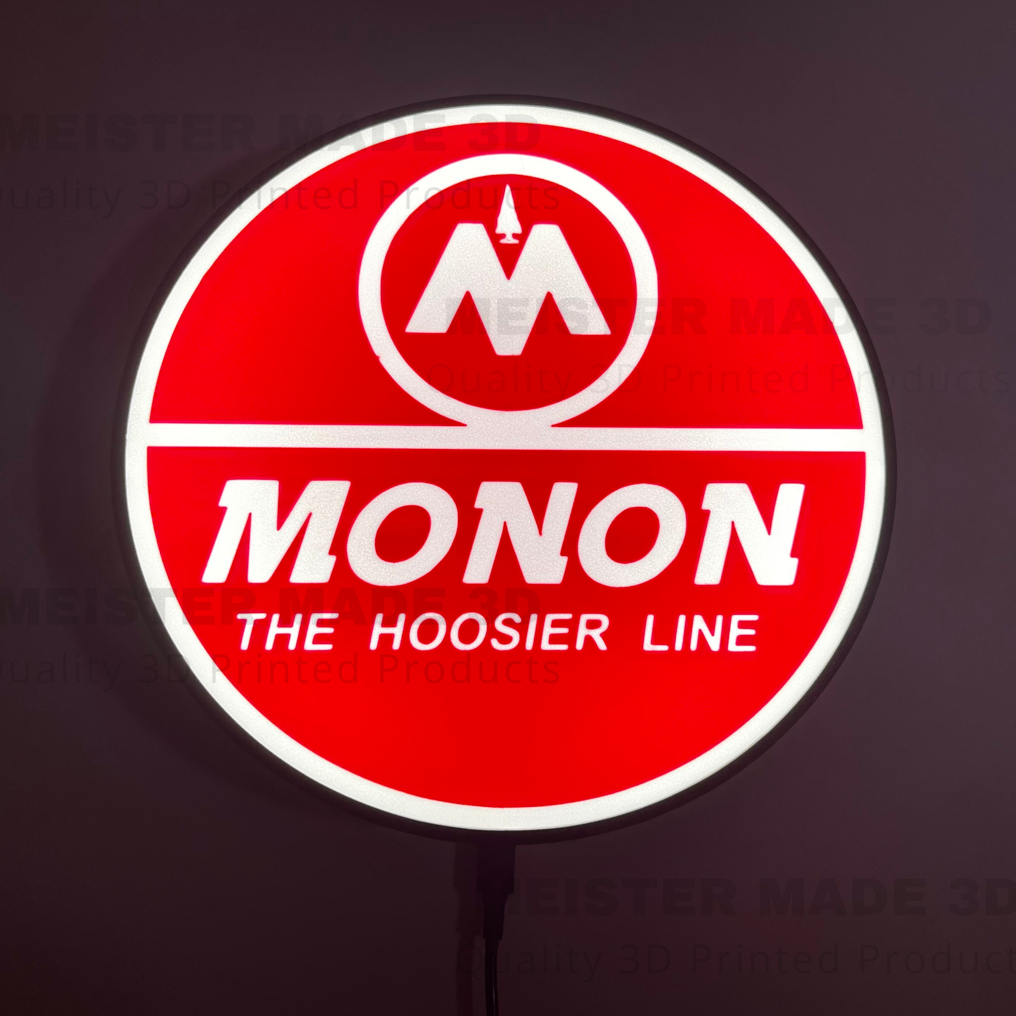 Monon LED Illuminated Train Sign