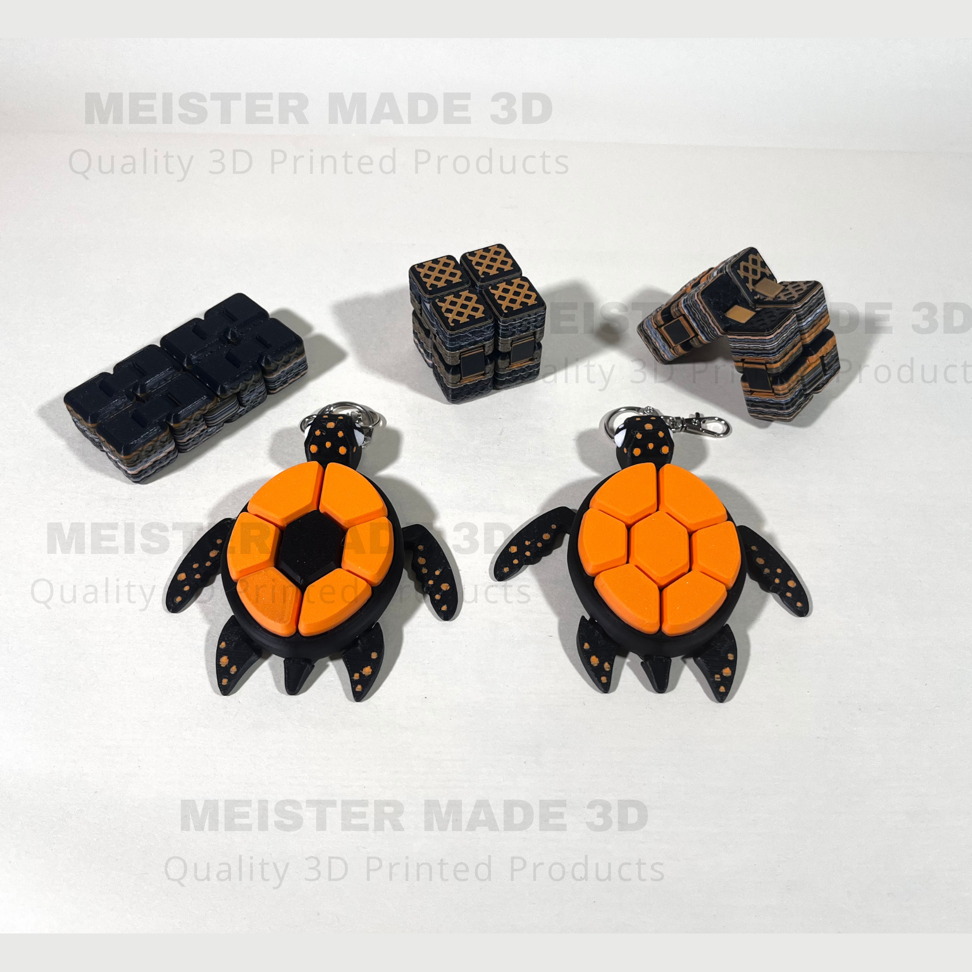 Halloween Turtle Fidget Clicker Keychains