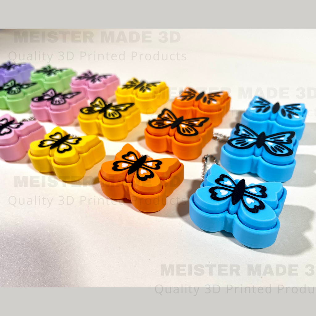 Butterfly Fidget Clicker Keychain - Small