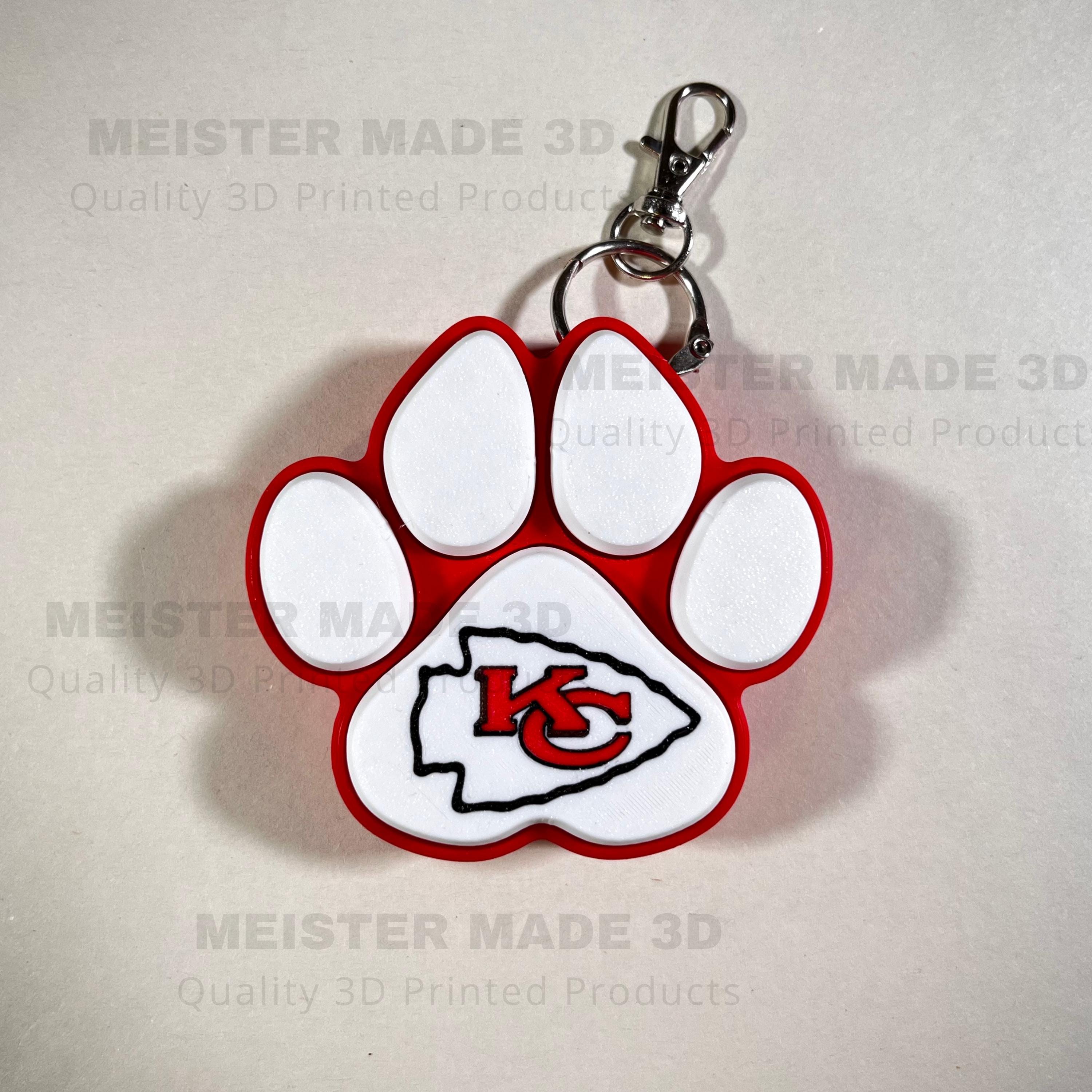 KC, fidget clicker keychain,  Desktop Toy, Super Bowl, Sensory Toy, Autism, ADHD, Chief, Anxiety Relief, Mechanical Key, ASMR, Kansas City