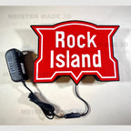 Rock Island LED Illuminated Train Sign