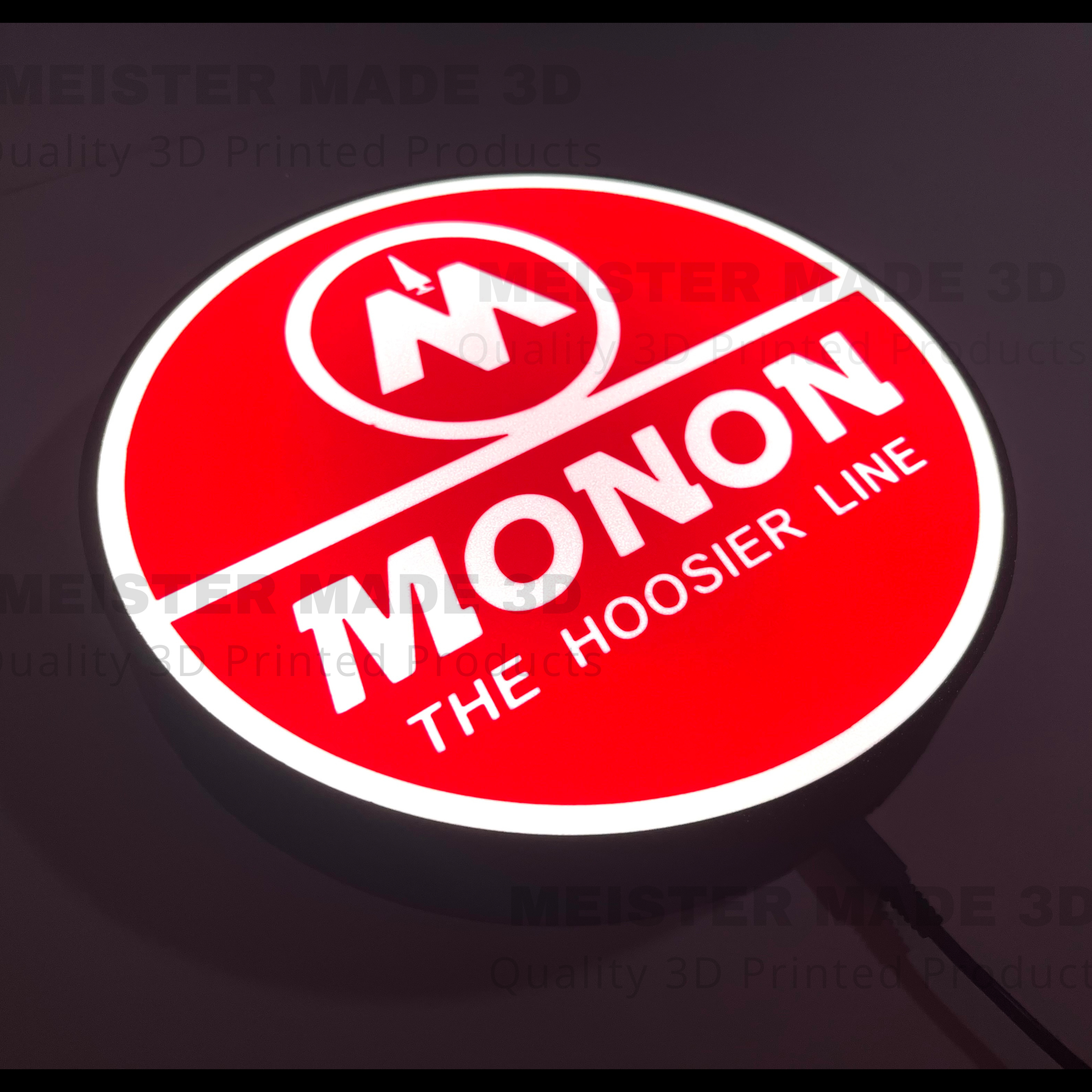 Monon LED Illuminated Train Sign