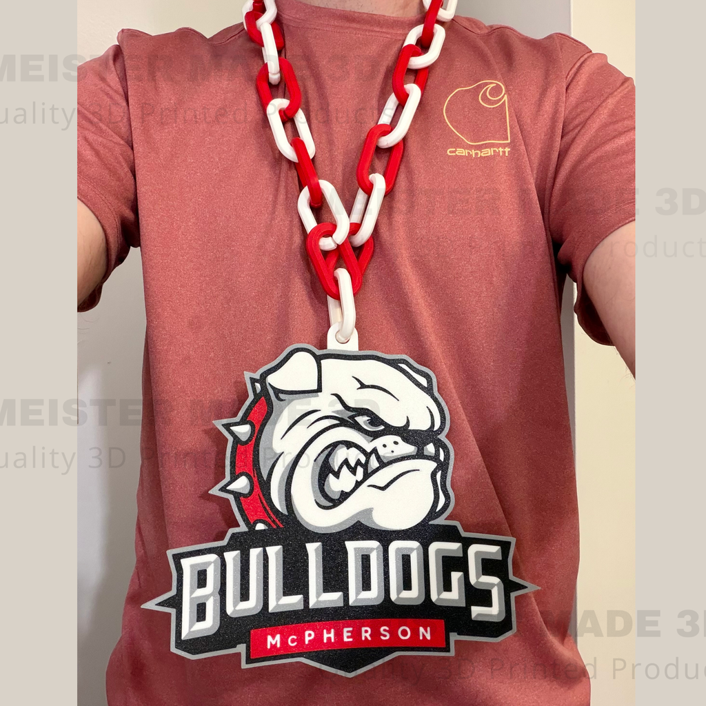 McPherson Bulldogs Oversized Hype Chain/Turnover Chain