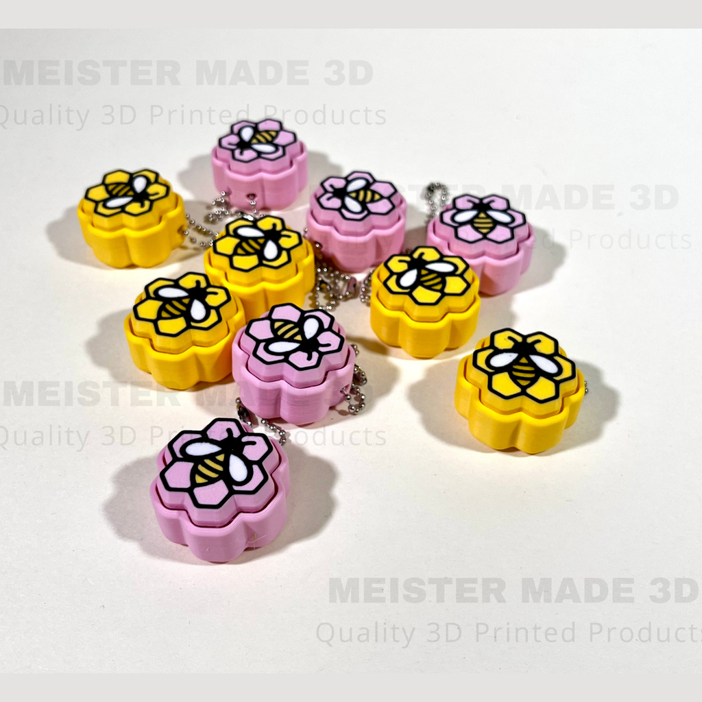 Bumble Bee Fidget Clicker Keychain