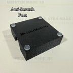 Underside of a 3D printed slate coaster holder featuring anti-scratch rubber feet to help protect tables, countertops, and other surfaces from scratches.
