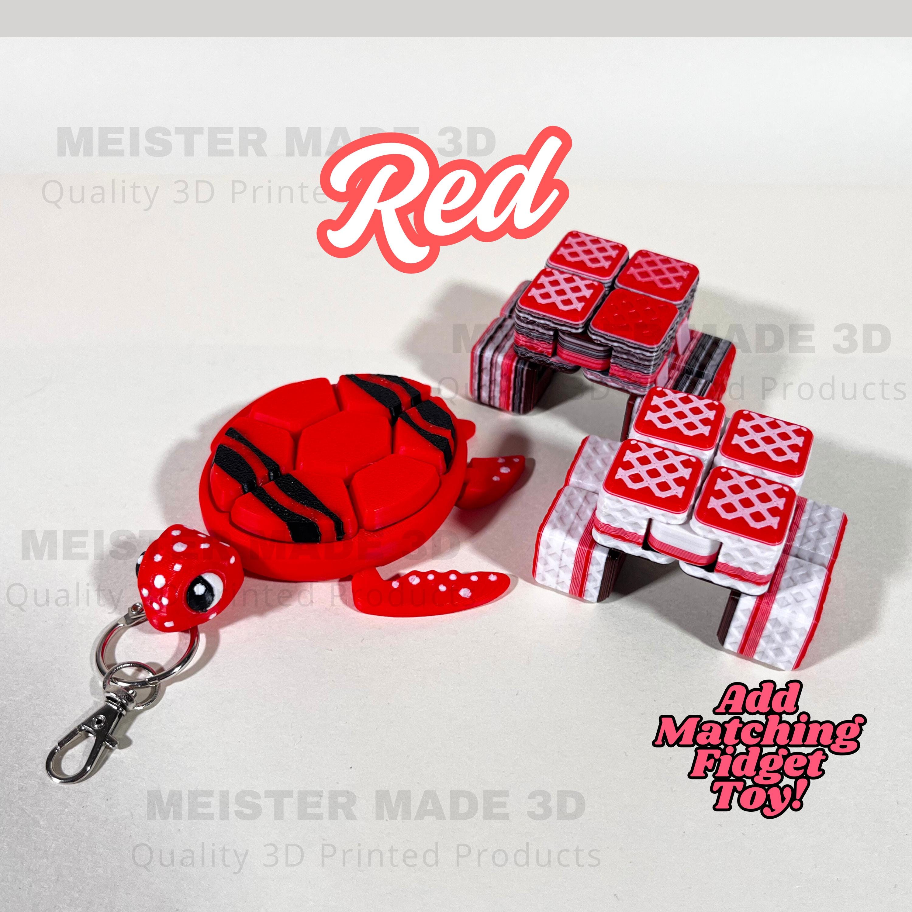 Turtle Fidget Clickers, Crayon Series, Desktop and Keychains, Sensory Toy, Autism, ADHD, Stress, Anxiety Relief, ASMR, cute fidget toys
