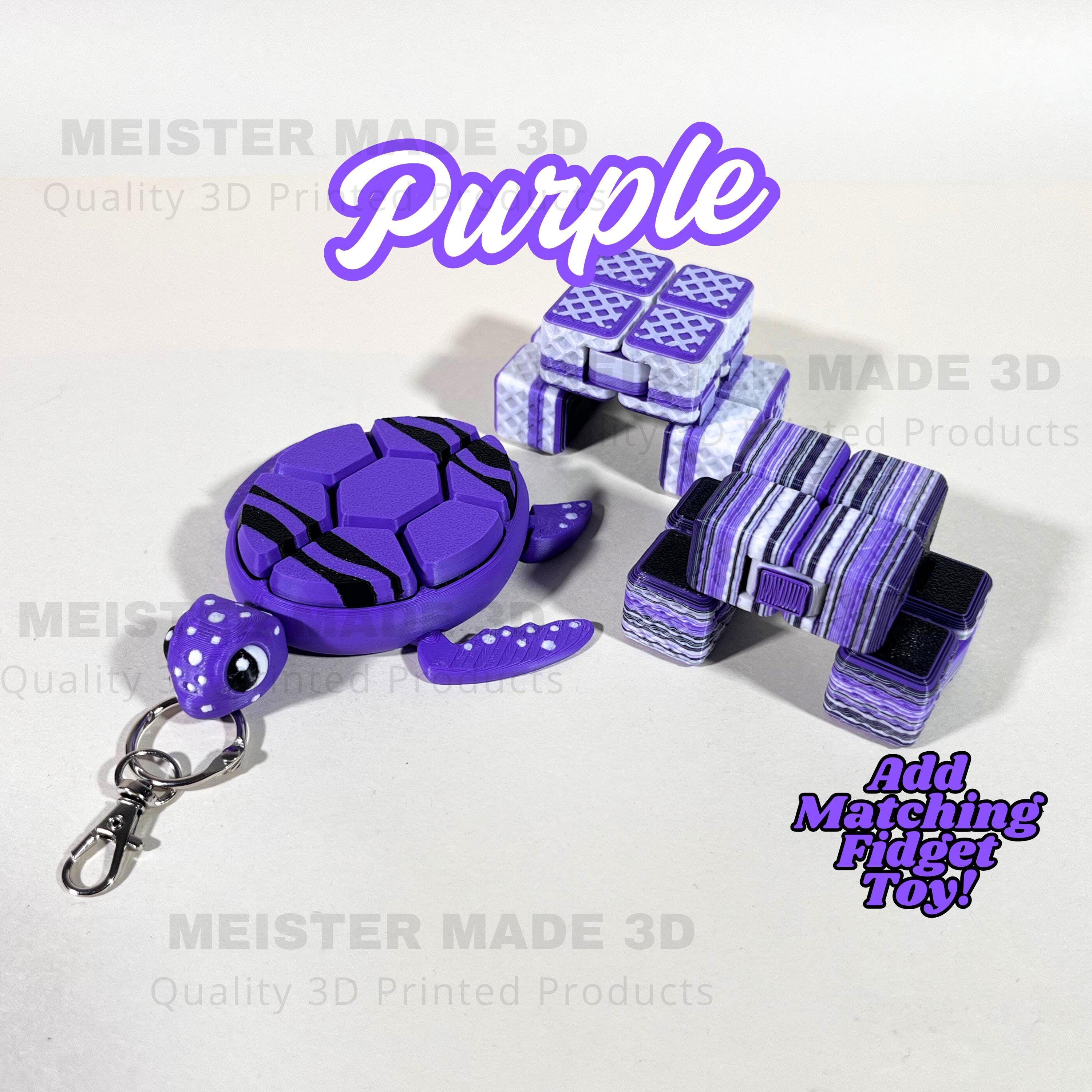 Turtle Fidget Clickers, Crayon Series, Desktop and Keychains, Sensory Toy, Autism, ADHD, Stress, Anxiety Relief, ASMR, cute fidget toys