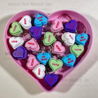 Valentines Heart Fidget Clicker Keychains, Valentines Gifts