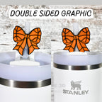 Basketball Bow Stanley Straw Buddy, Stanley Accessories, Straw Topper, trending Stanley, Christmas gifts, tumbler accessories, sports gifts