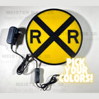 Railroad Crossing LED Light Up Sign