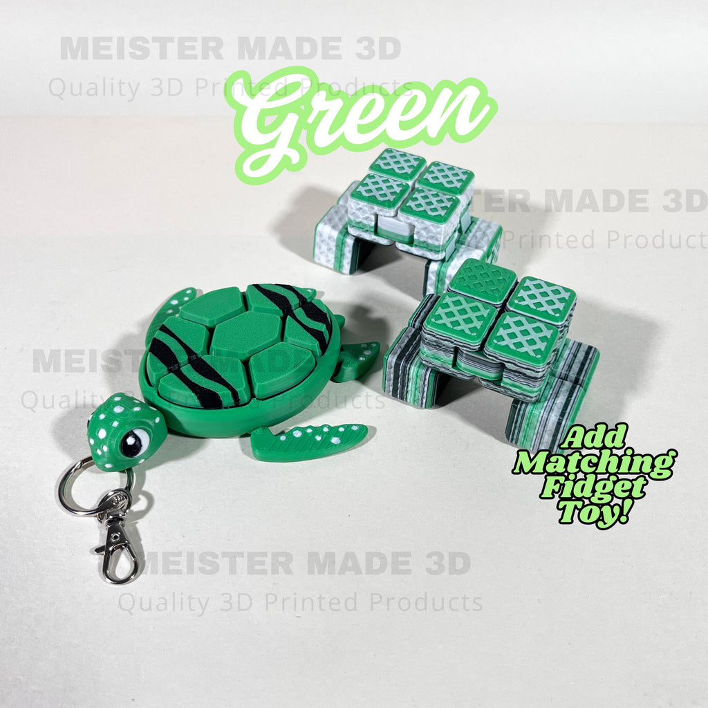 Turtle Fidget Clickers, Crayon Series, Desktop and Keychains, Sensory Toy, Autism, ADHD, Stress, Anxiety Relief, ASMR, cute fidget toys