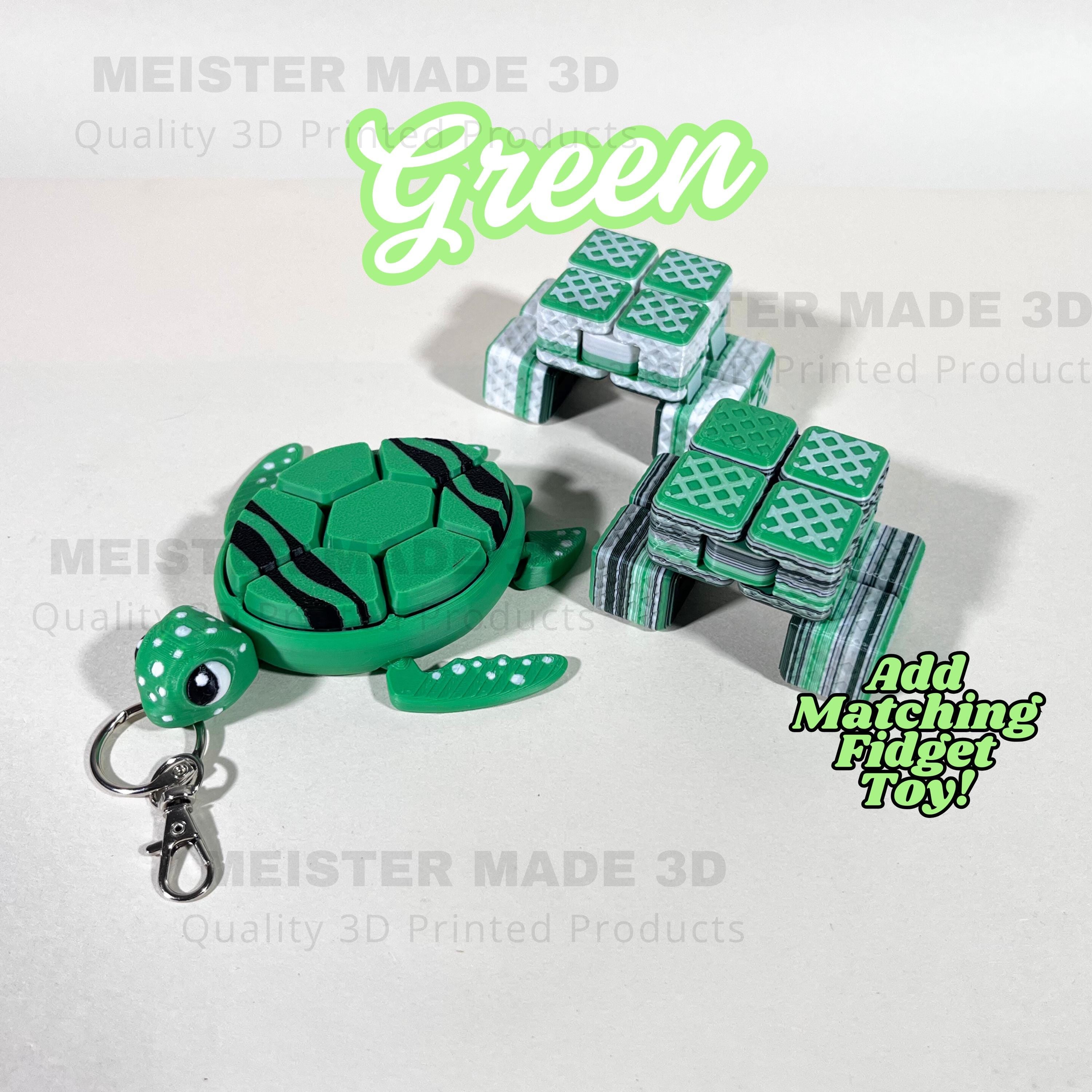 Turtle Fidget Clickers, Crayon Series, Desktop and Keychains, Sensory Toy, Autism, ADHD, Stress, Anxiety Relief, ASMR, cute fidget toys