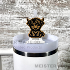 Highland Cow Stanley Tumbler Straw Buddy/Straw Topper available in multiple colors