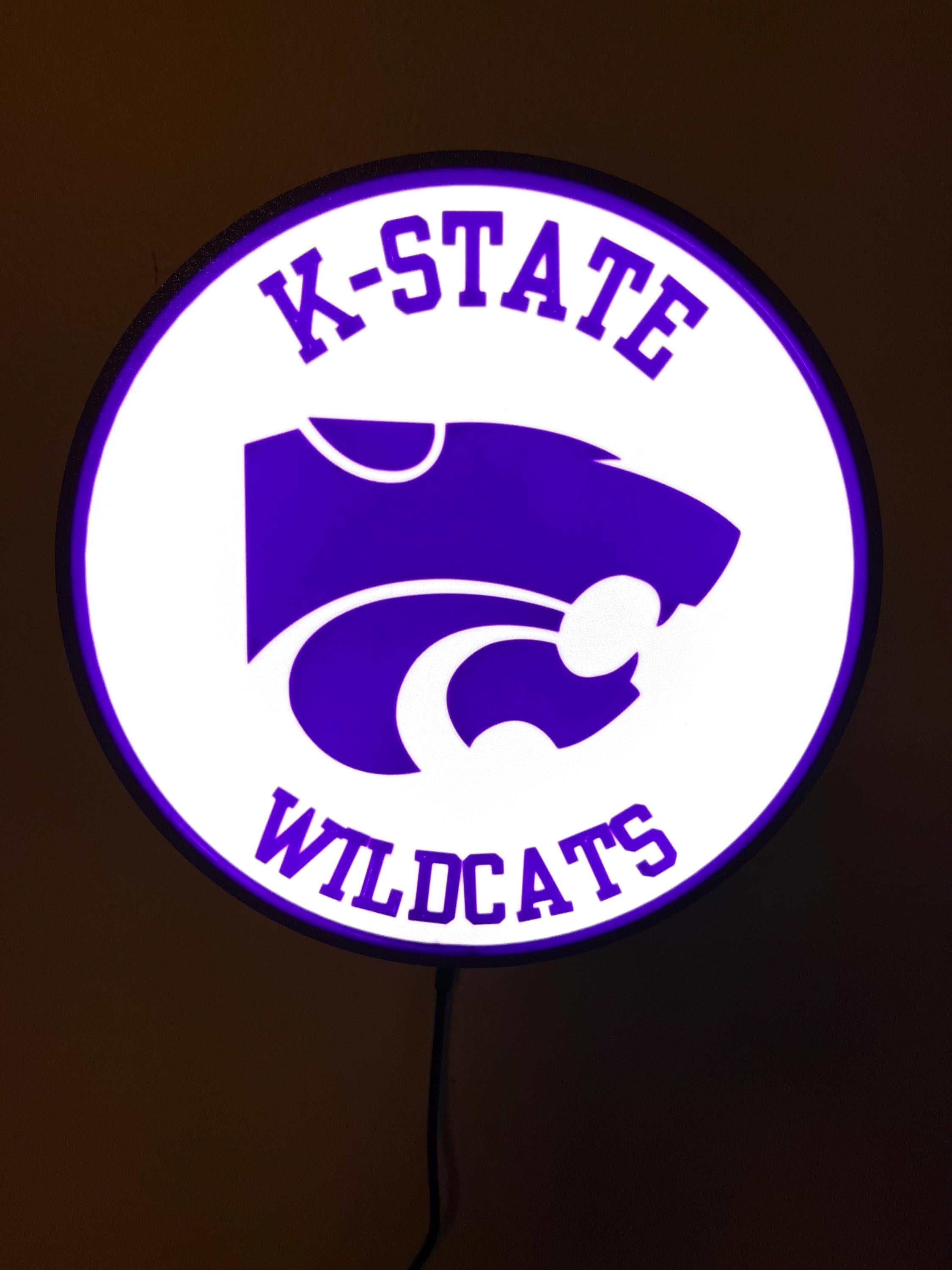 Kansas light up sign, Wildcat sign, State, illuminated signs, LED sign, sports gifts, trending sports gifts, football gifts, sports fan gifts